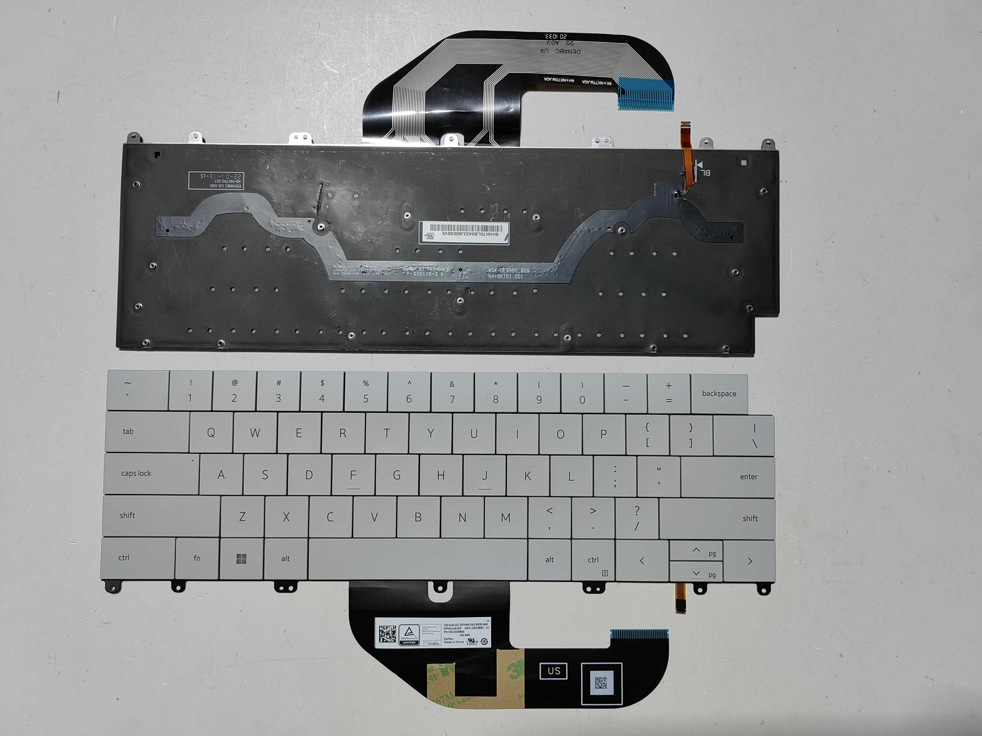 Picture of New Replacement Laptop Keyboard For DELL 9320/XPS 13 PLUS 9320 Off-White Backlit US Layout